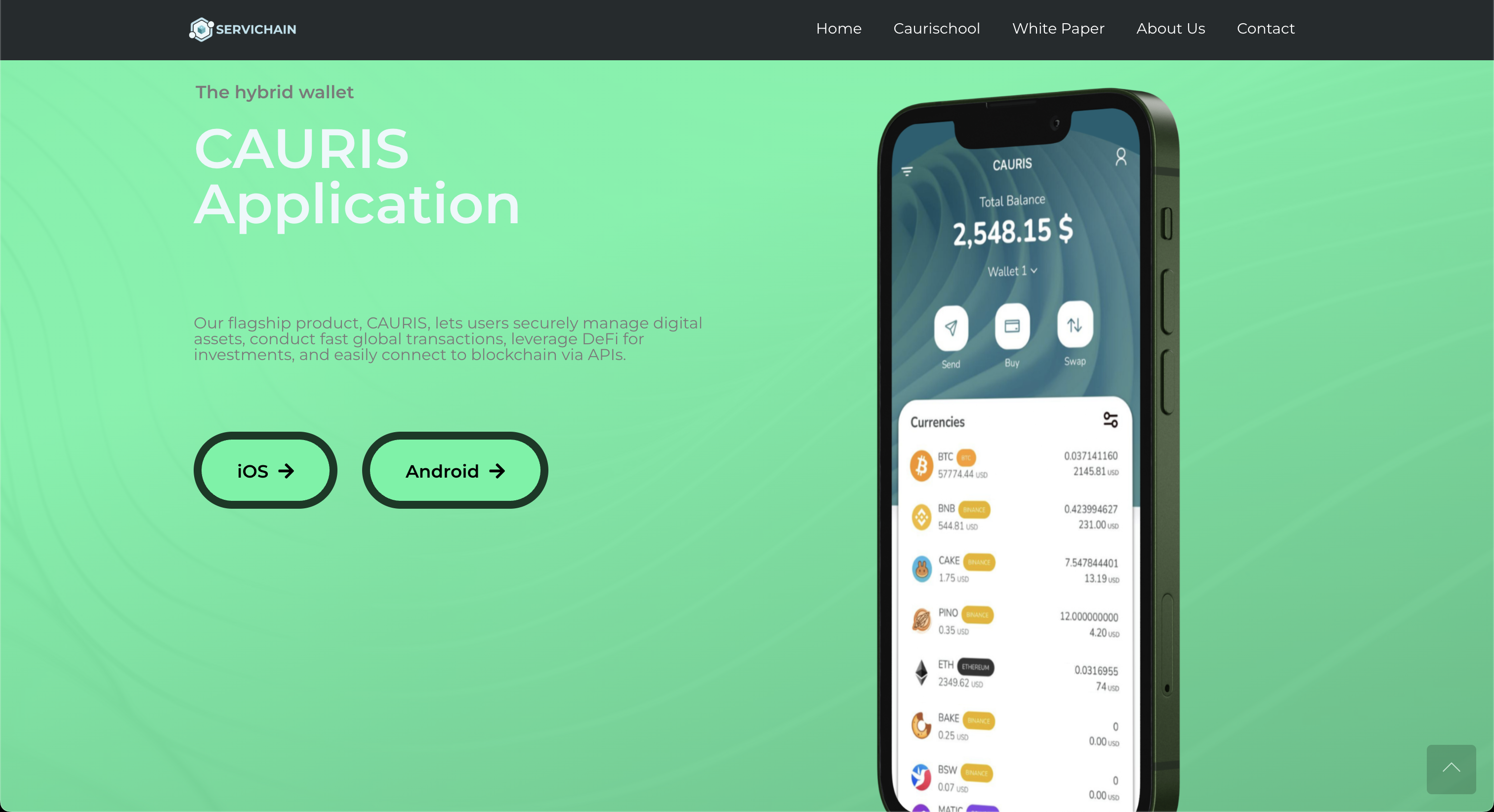 Application Cauris - Portefeuille numérique hybride pour la gestion d'actifs blockchain